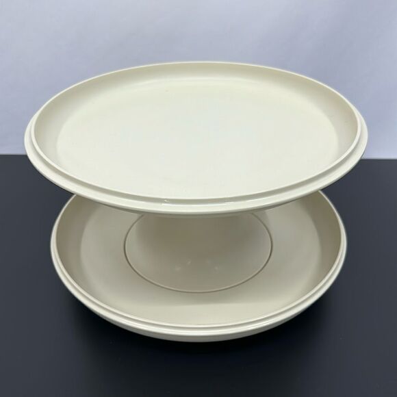 Tupperware Serve It All Pedestal Plate Cake Cupcake & Pie Stand 1531 1532 1533 - Picture 1 of 3